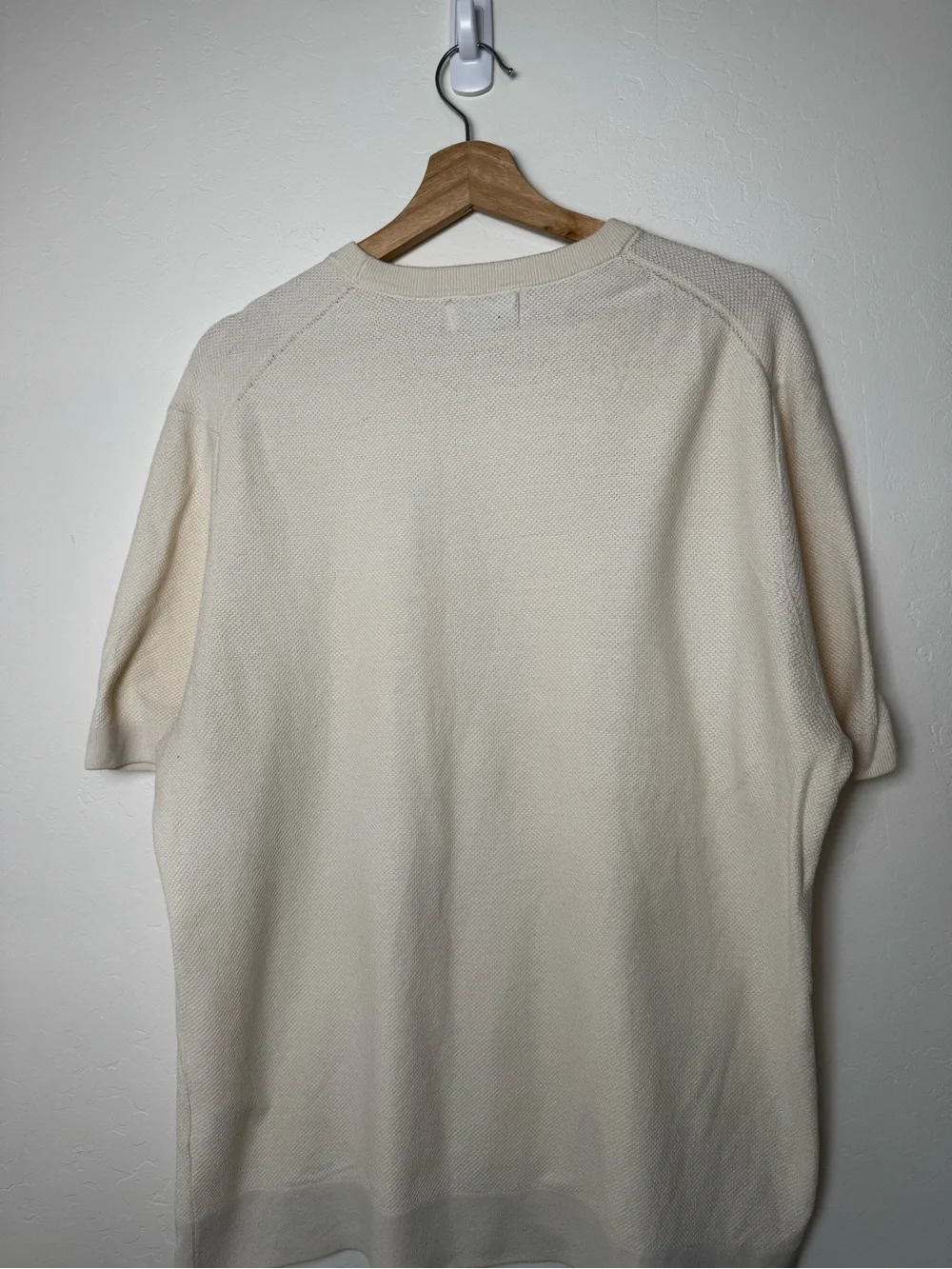 Banana Republic Cream Knit Short Sleeve XL